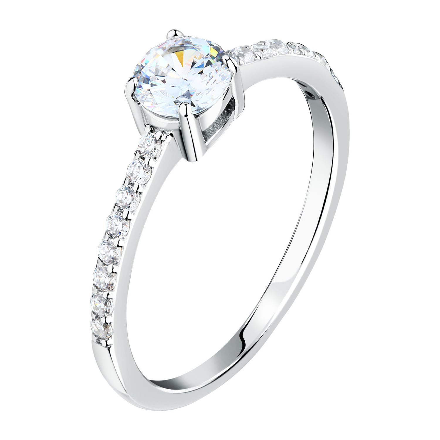 Morellato Třpytivý prsten z recyklovaného stříbra Tesori SAIW1790 58 mm