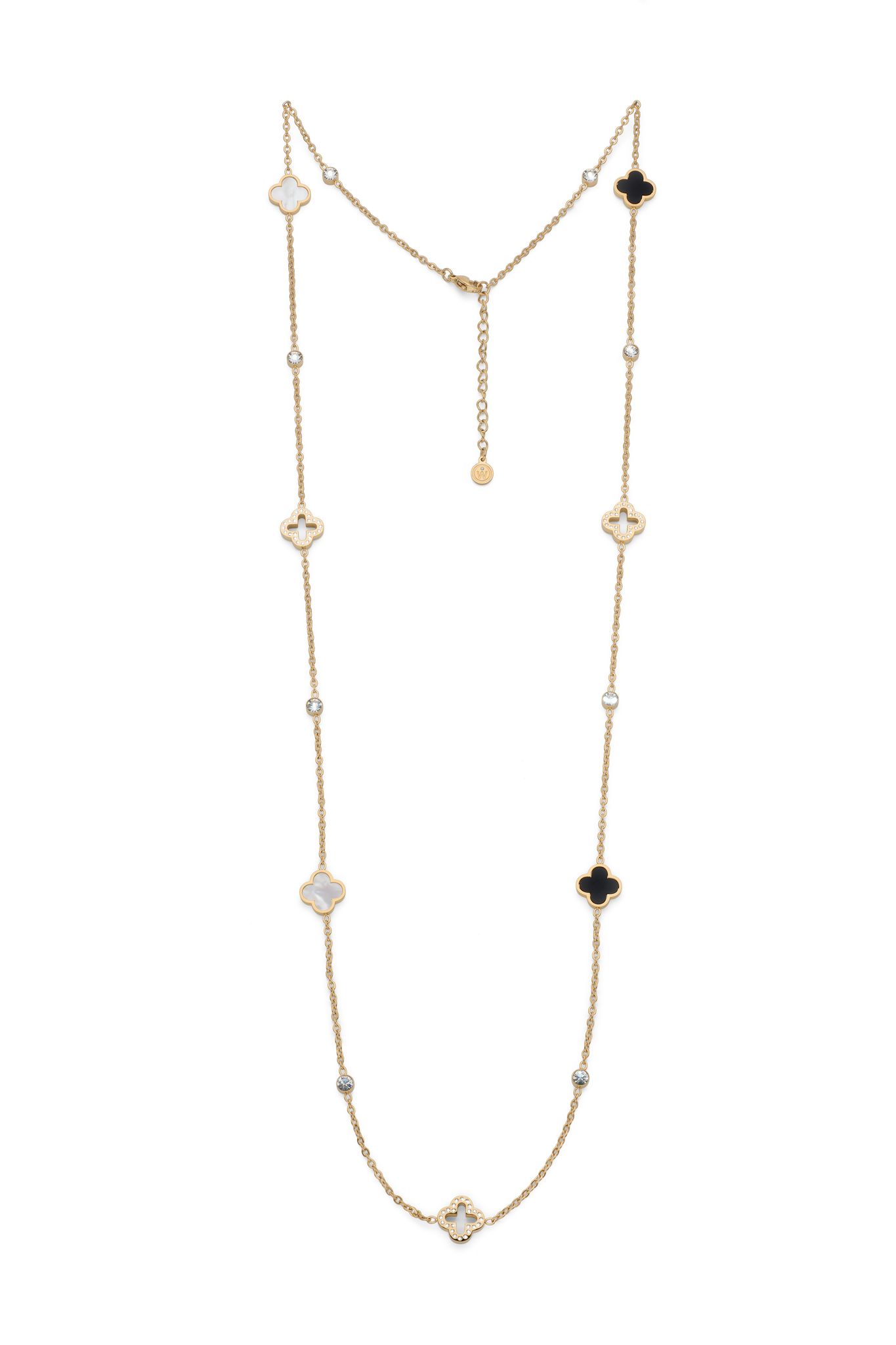 Oliver Weber Luxusný dlhý náhrdelník s kubickými zirkónmi Delight Freedom 12377G