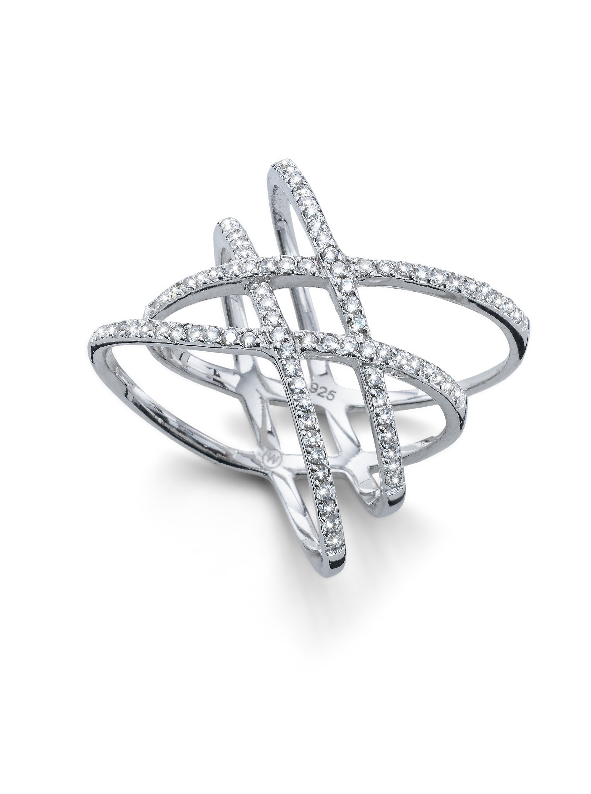 Oliver Weber Nápaditý stříbrný prsten Vesta 63293 54 mm