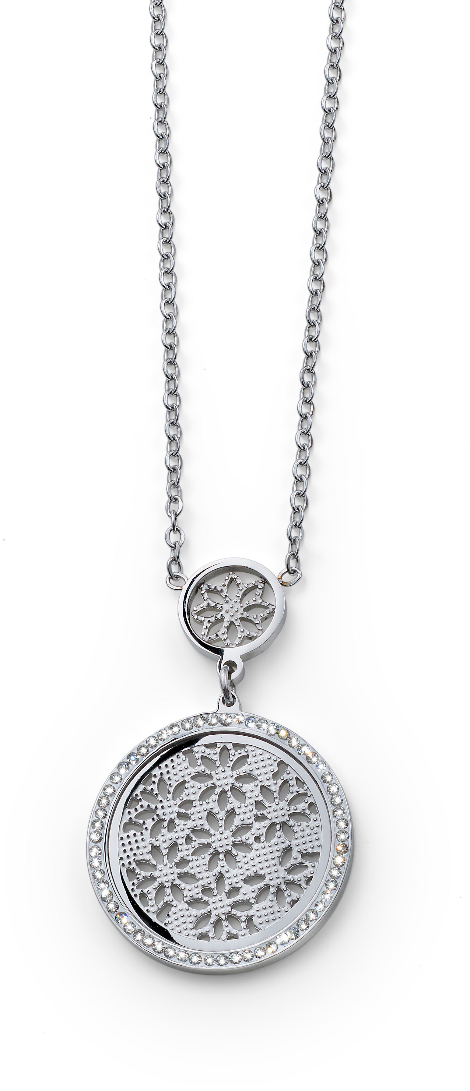 Oliver Weber Pôvabný oceľový náhrdelník s kubickými zirkónmi Ukulan Magic Blossoms 12321
