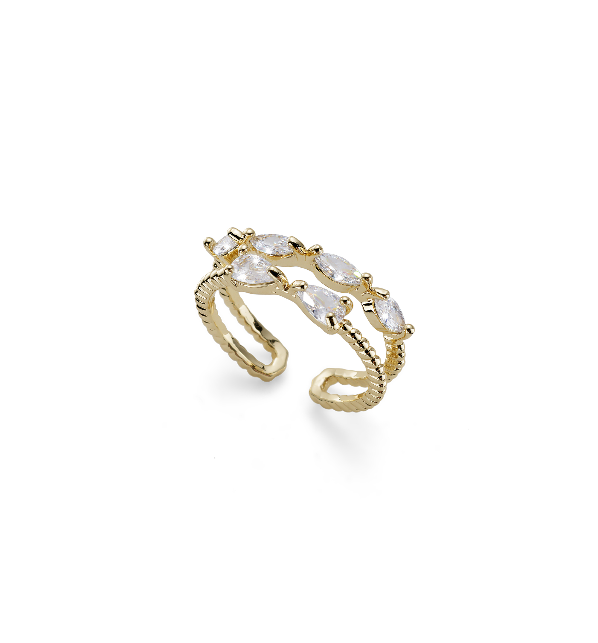 Oliver Weber Půvabný pozlacený prsten Rapunzel 41214G M (53 - 55 mm)