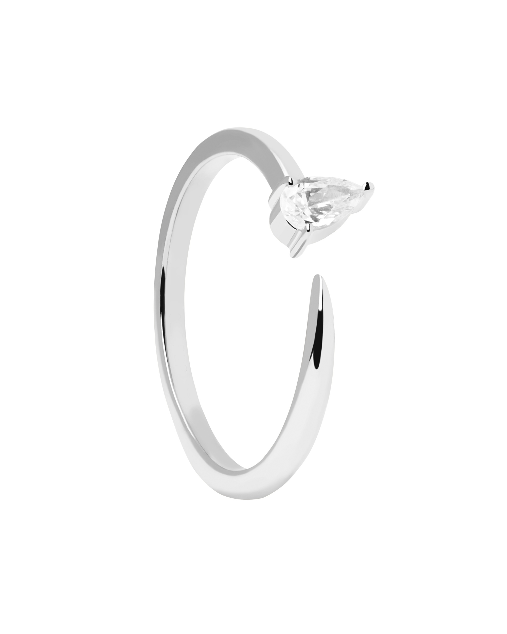 PDPAOLA Jemný stříbrný prsten se zirkony Twing Gold AN02-864 50 mm