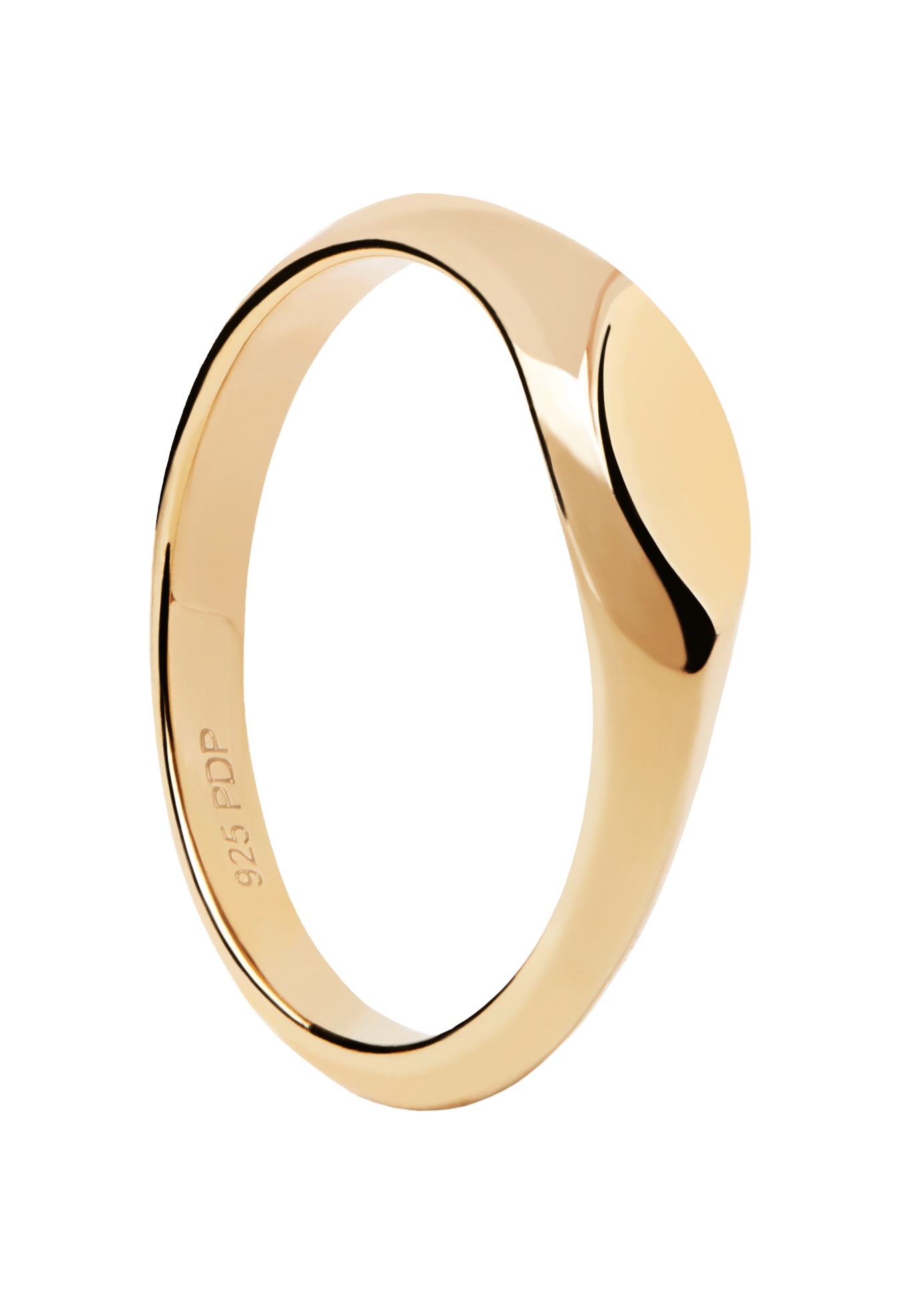 PDPAOLA Minimalistický pozlacený prsten Duke Vanilla AN01-A54 50 mm