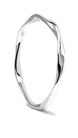 PDPAOLA Minimalistický strieborný prsteň SPIRAL Silver AN02-804 48 mm