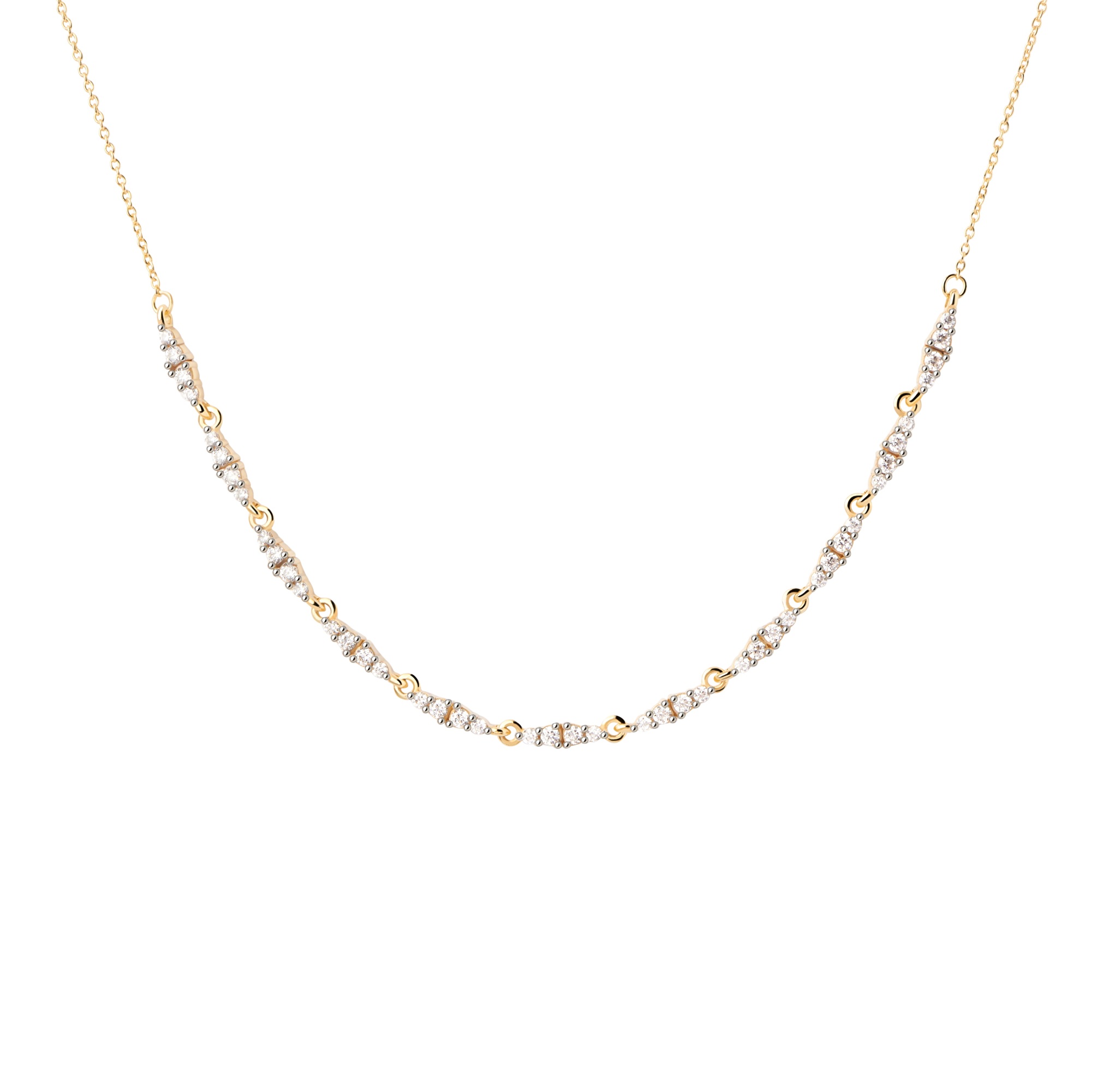 PDPAOLA -  Luxusní pozlacený náhrdelník se zirkony Spice Vanilla CO01-682-U