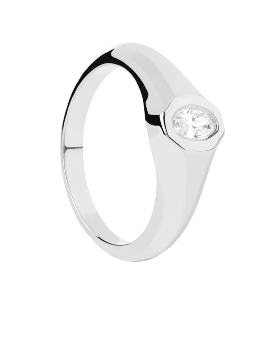 PDPAOLA Výrazný strieborný prsteň Karry Essentials AN02-A03 58 mm