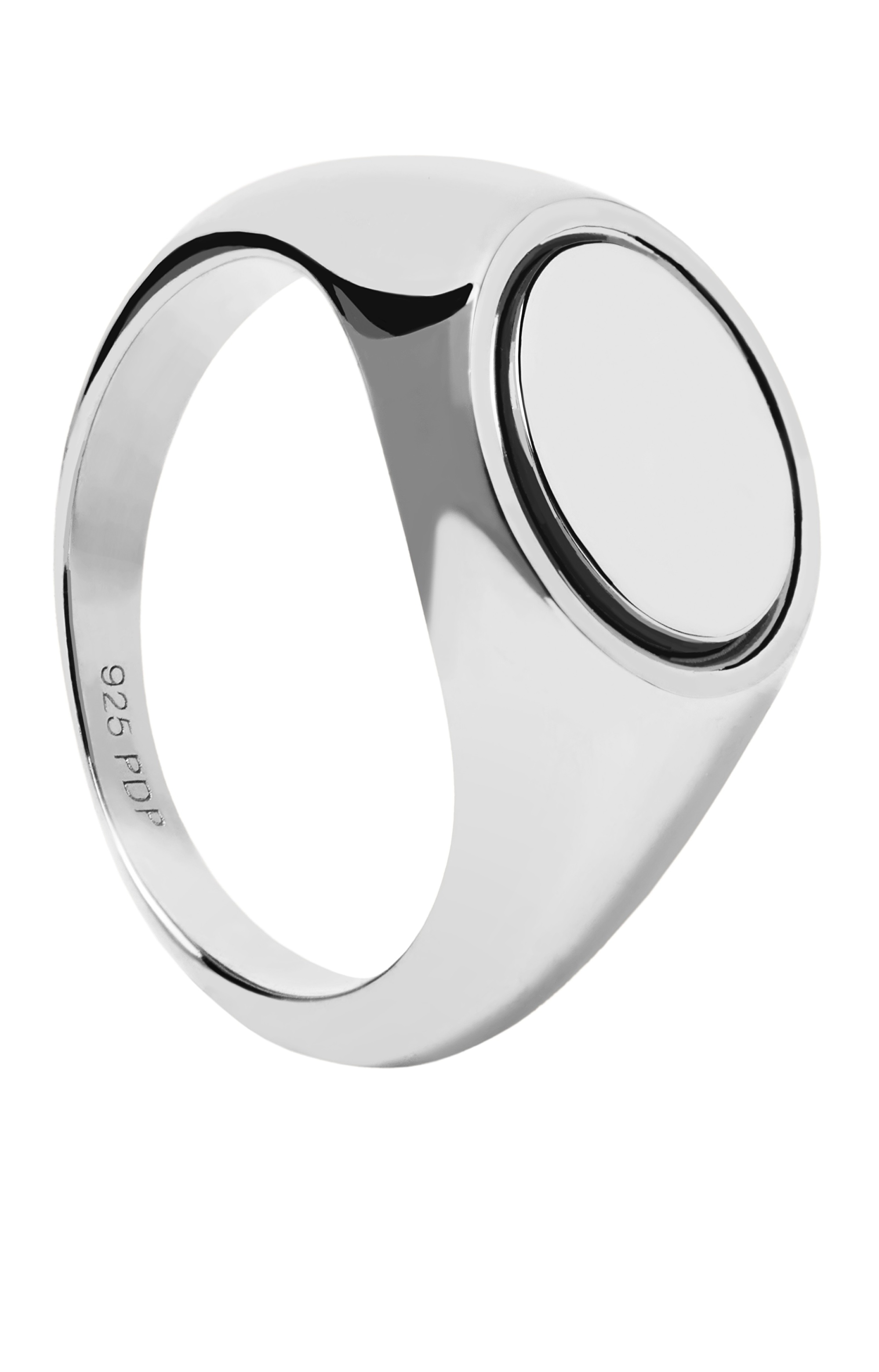 PDPAOLA Výrazný strieborný prsteň STAMP Silver AN02-628 50 mm