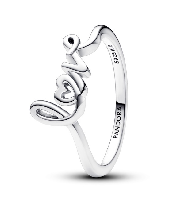 Pandora Romantický stříbrný prsten Love Moments 193058C00 54 mm