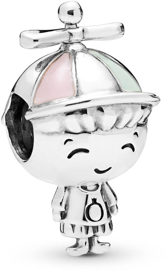 Pandora Stříbrný korálek Chlapeček s čepičkou 798015ENMX