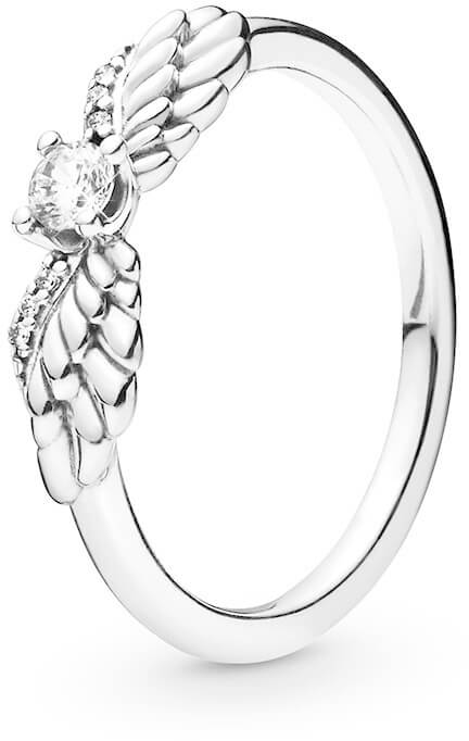 Pandora Stříbrný prsten Andělská křídla 198500C01 52 mm