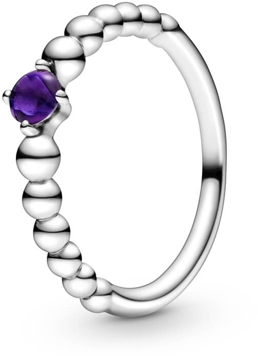 Pandora Strieborný prsteň pre ženy narodené vo februári 198867C03 54 mm