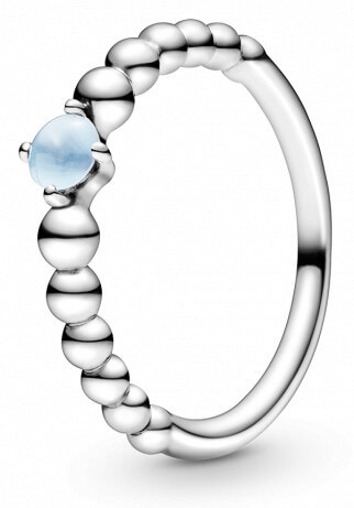 Pandora Strieborný prsteň pre ženy narodené v decembri 198867C07 50 mm