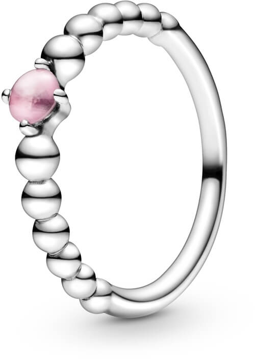 Pandora Strieborný prsteň pre ženy narodené v októbri 198867C09 56 mm