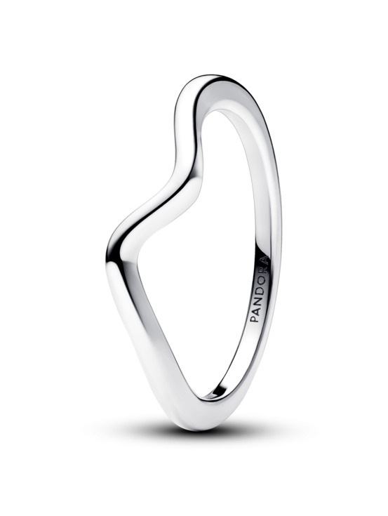 Pandora Vlnitý stříbrný prsten Timeless 193095C00 58 mm