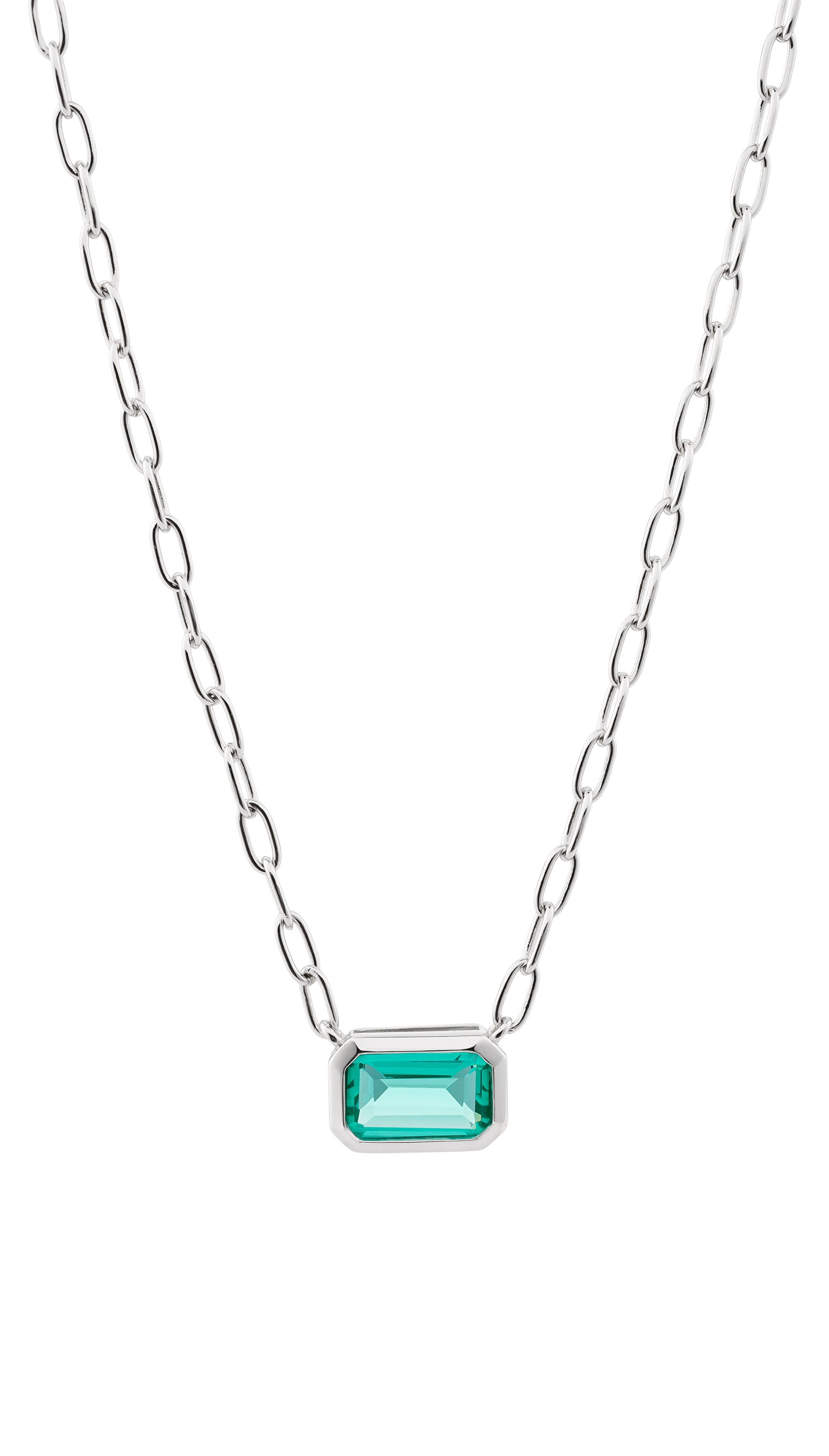 Preciosa -  Blýštivý náhrdelník se zeleným kubickým zirkonem Preciosa -  Atlantis 5353 94