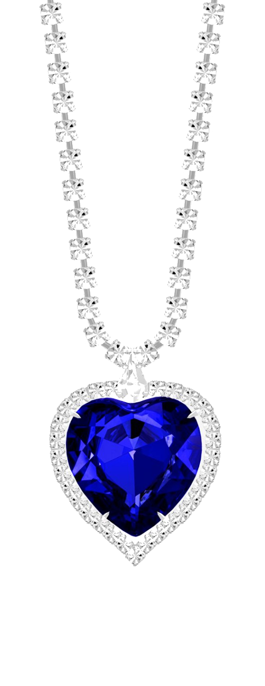 Preciosa Moderný náhrdelník Modré srdce s českým krištáľom 2025 68