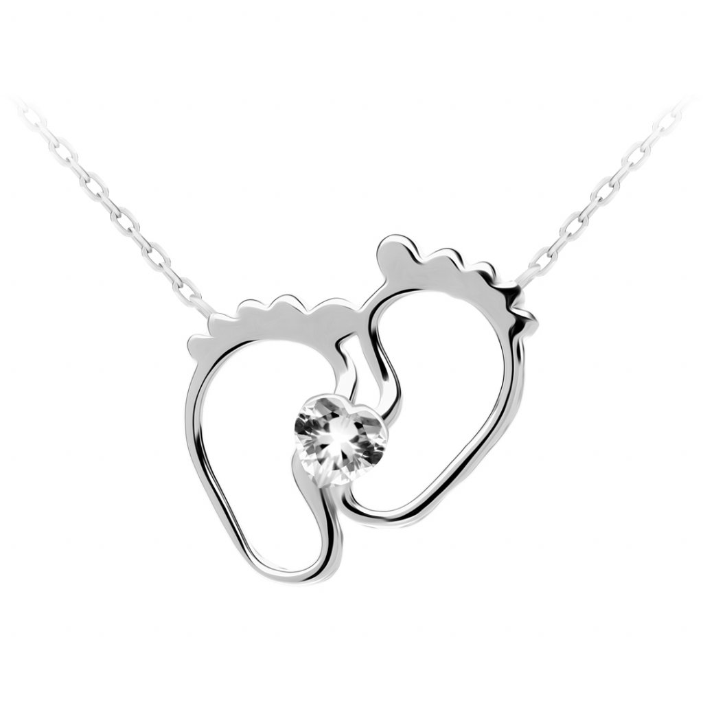 Preciosa Něžný stříbrný náhrdelník New Love s kubickou zirkonií Preciosa 5191 00