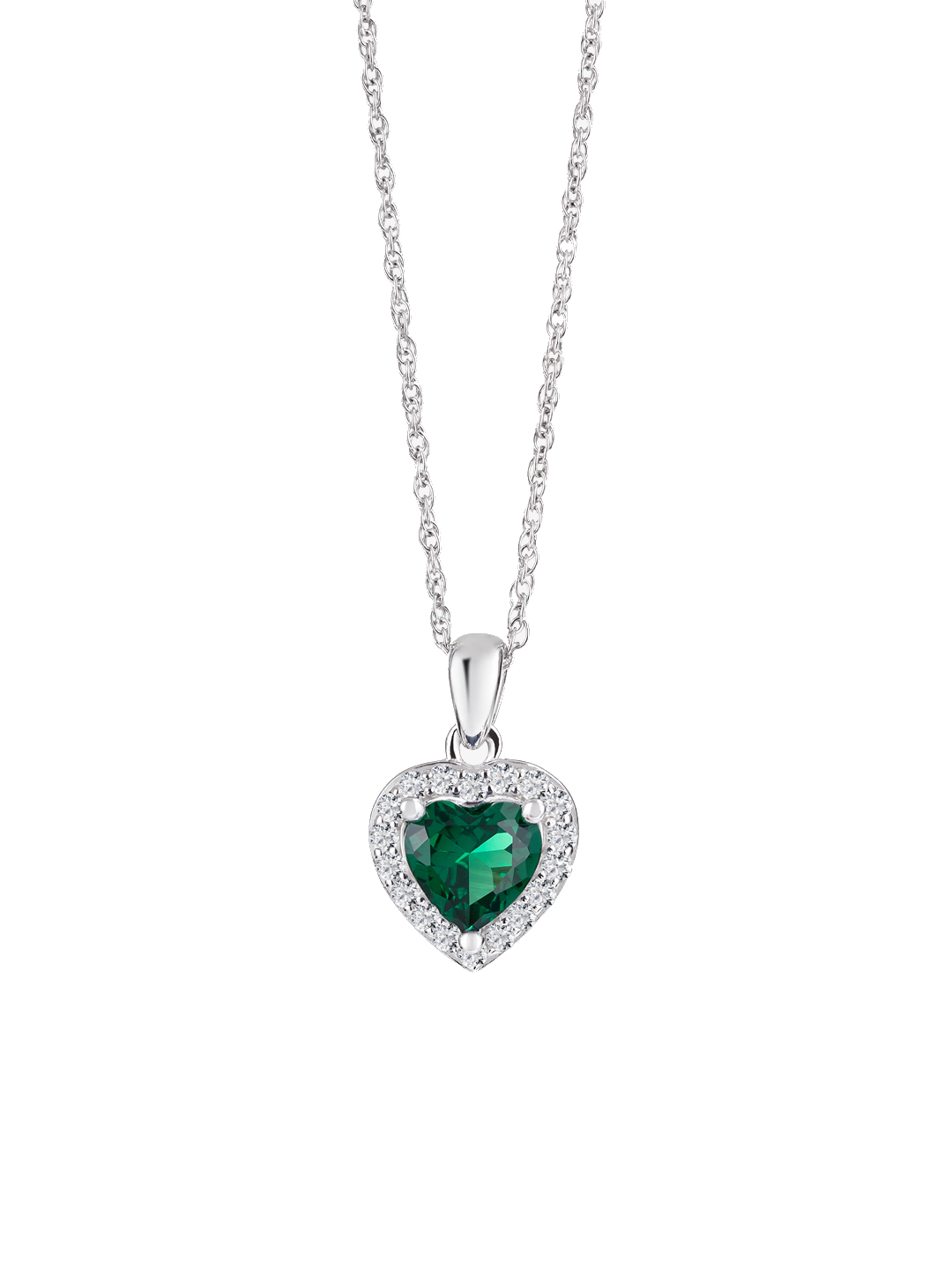 Preciosa Nežný strieborný náhrdelník so srdiečkom Velvet Heart 5370 66