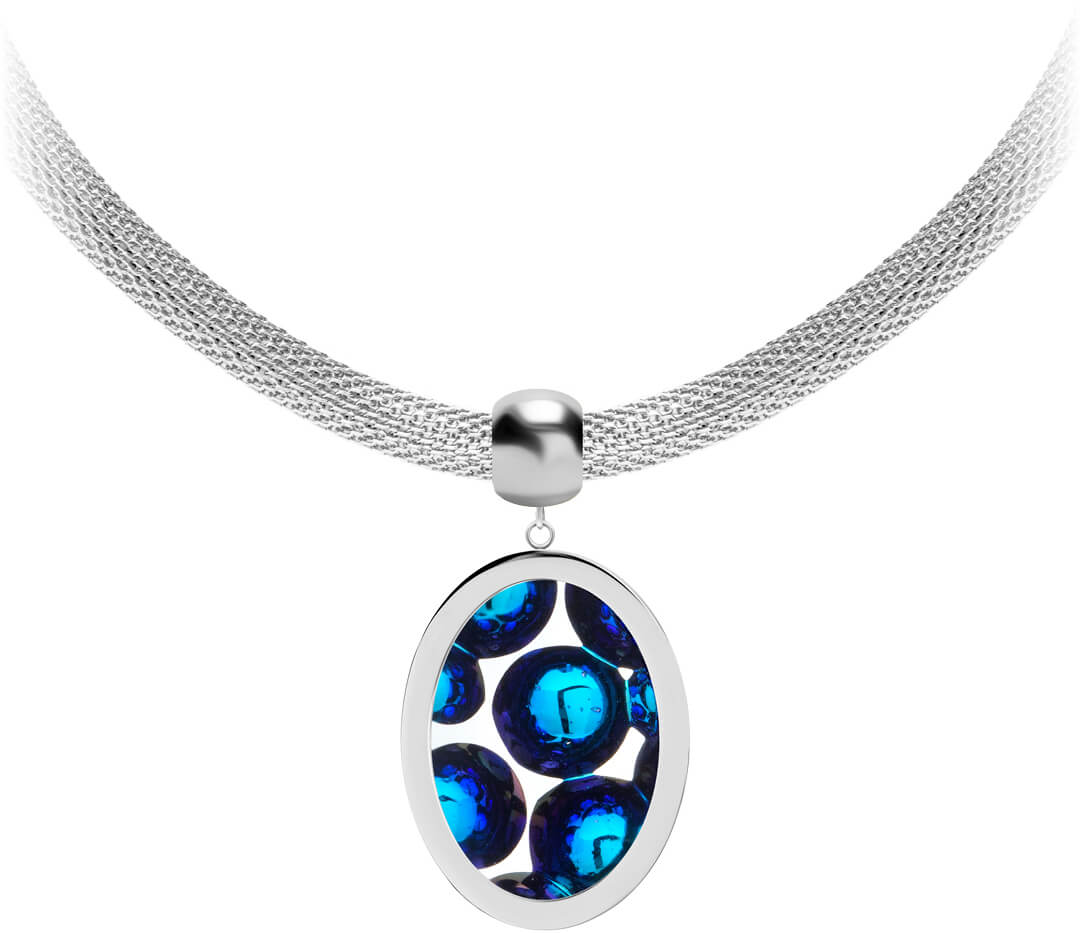 Preciosa Oceľový náhrdelník s trblietavým príveskom Idared 7360 46