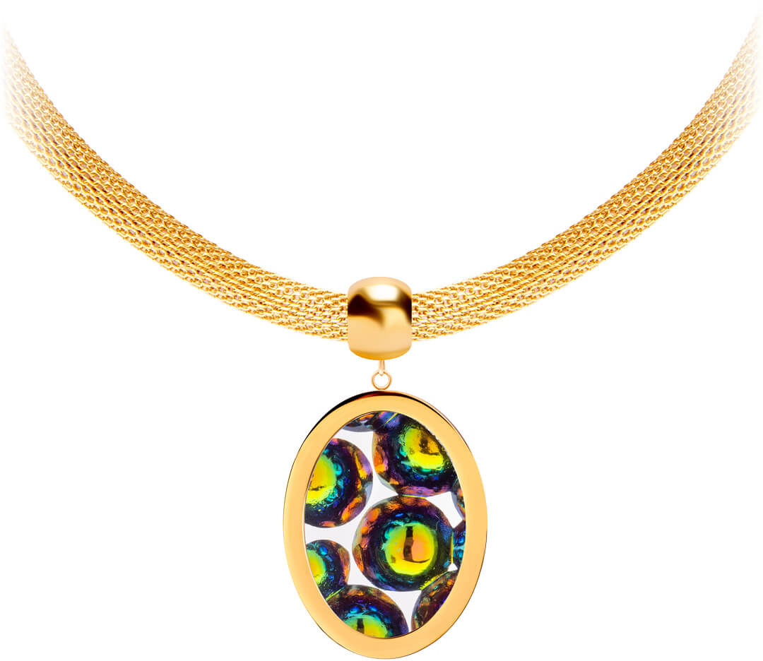 Preciosa -  Ocelový náhrdelník s třpytivým přívěskem Idared 7360Y41