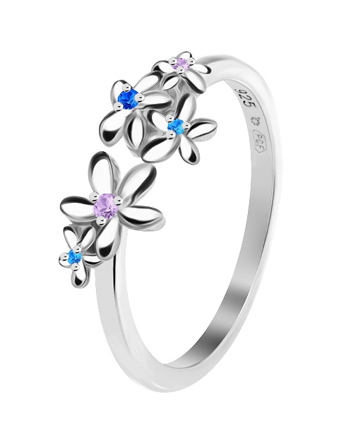 Preciosa Slušivý stříbrný prsten Fresh s kubickou zirkonií Preciosa Viva 5348 70 M (53 - 55 mm)
