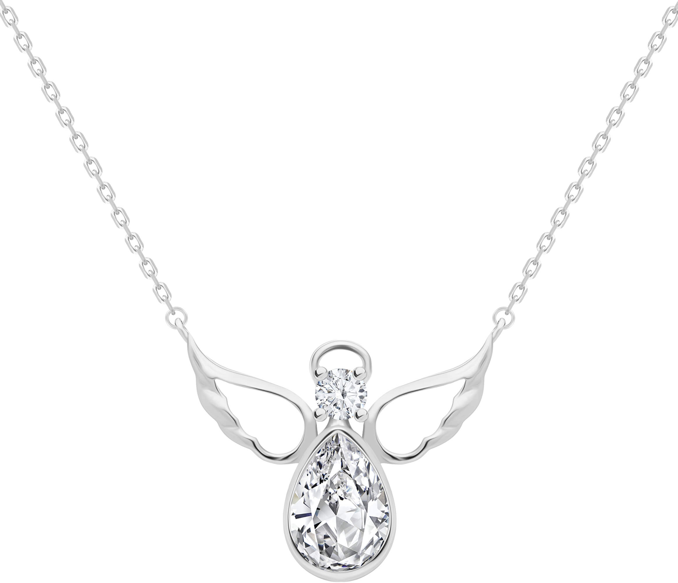 Preciosa Strieborný náhrdelník Angelic Faith 5292 00 (retiazka, prívesok) 40 cm