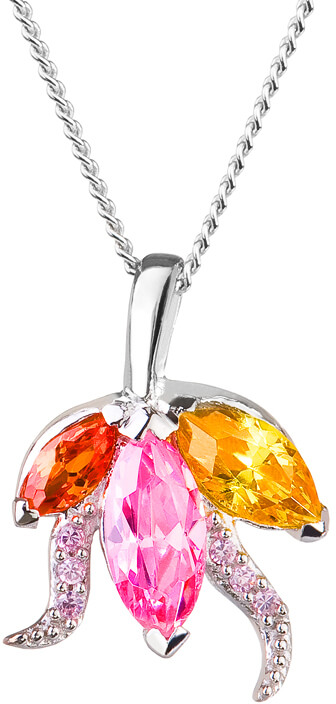 Preciosa -  Stříbrný náhrdelník s třpytivým přívěskem Delicate 5067 69