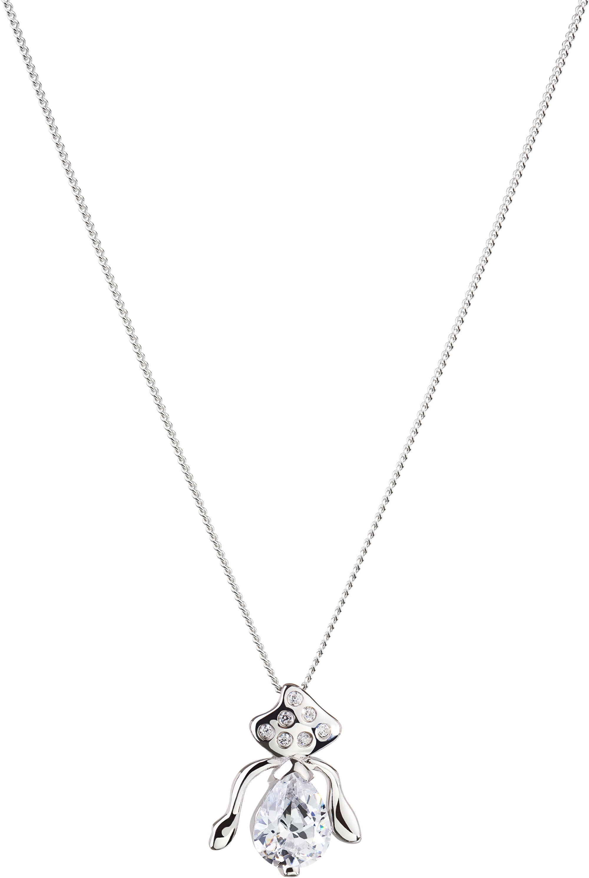 Preciosa Strieborný náhrdelník s trblietavým príveskom Seductive 5065 00