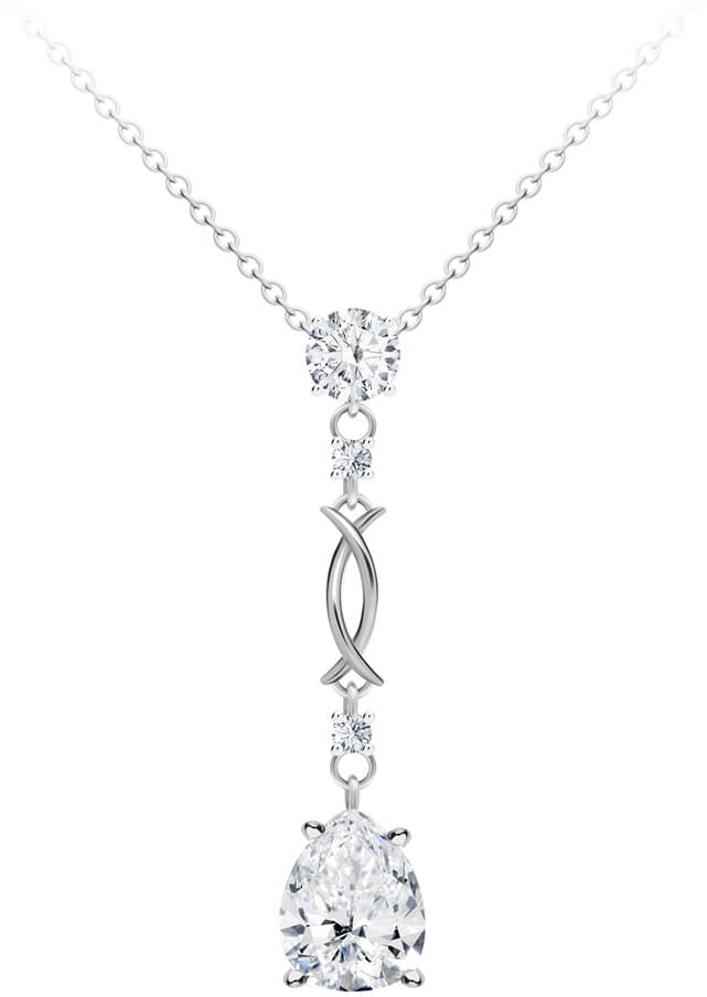 Preciosa Úžasný strieborný náhrdelník Mongona s kubickou zirkónia Preciosa 5324 00