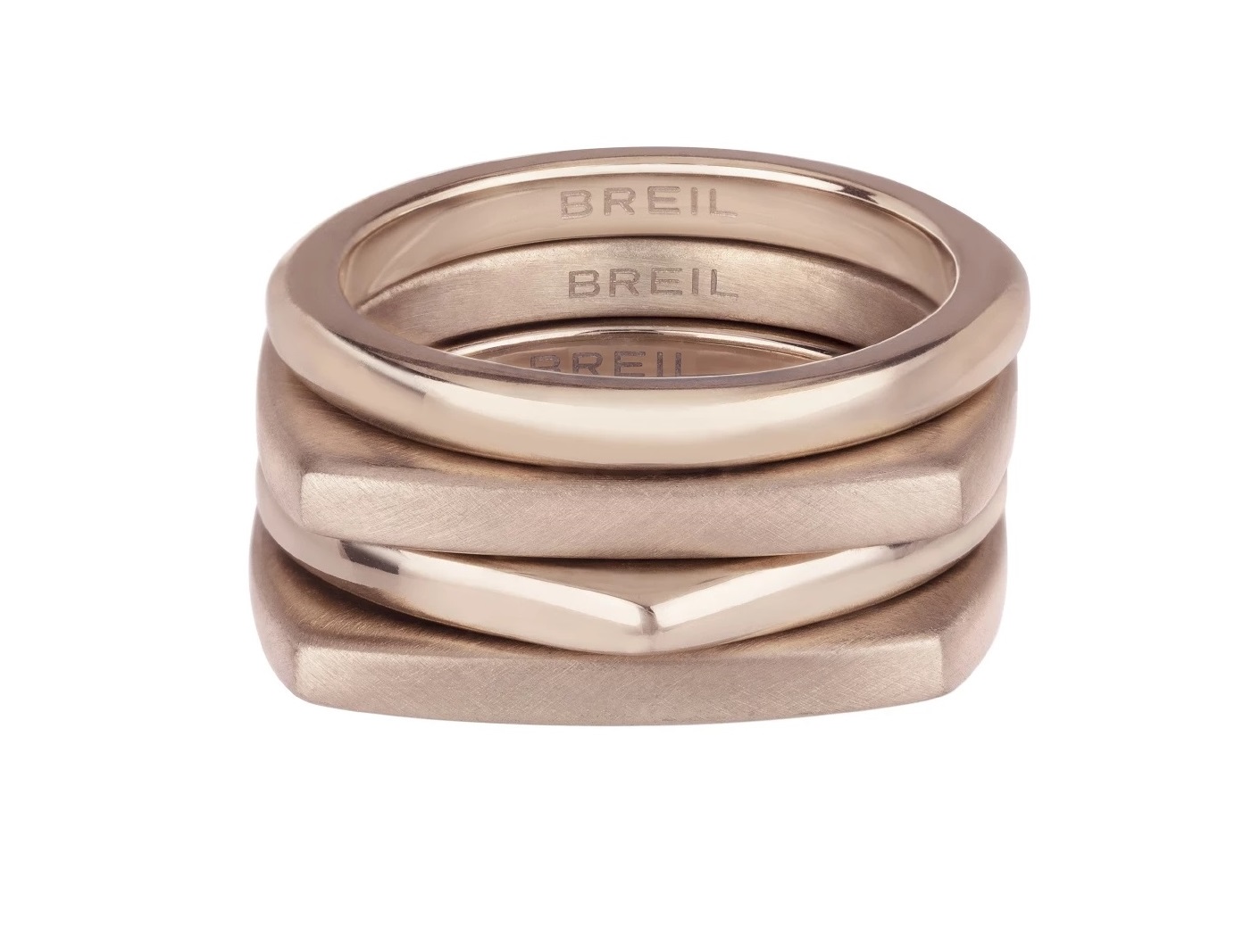 BREIL Moderná sada bronzových prsteňov New Tetra TJ302 56 mm