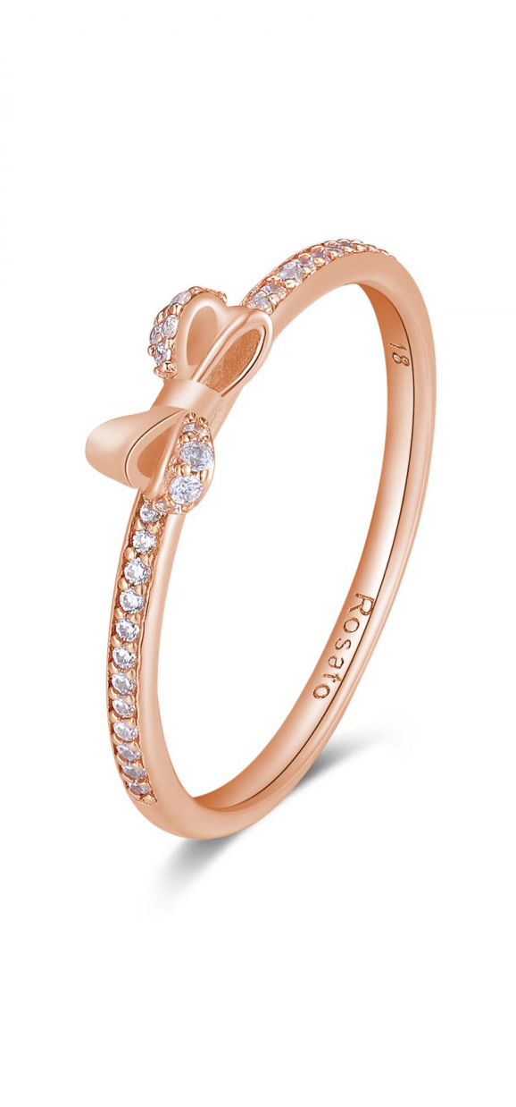 Rosato Krásny bronzový prsteň s mašličkou Allegra RZA026 54 mm