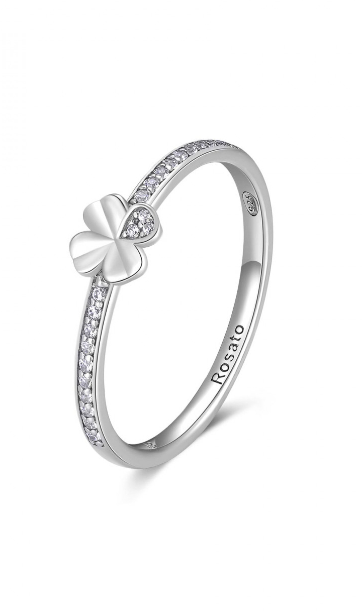 Rosato Krásný stříbrný prsten pro štěstí Allegra RZA021 58 mm