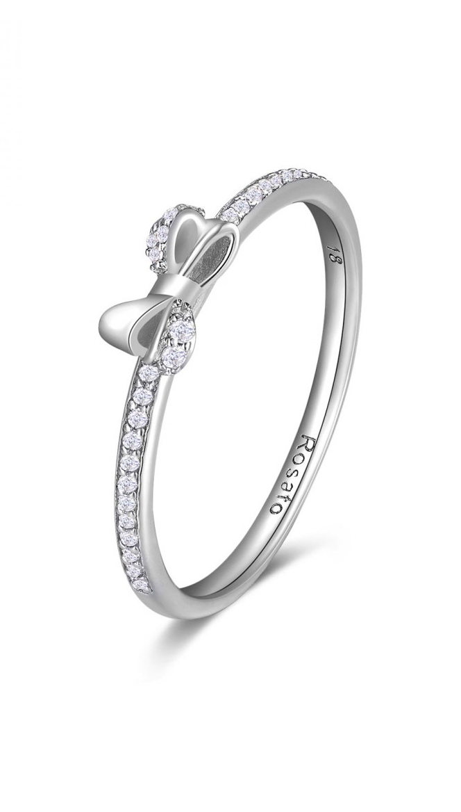 Rosato Krásný stříbrný prsten s mašličkou Allegra RZA025 50 mm