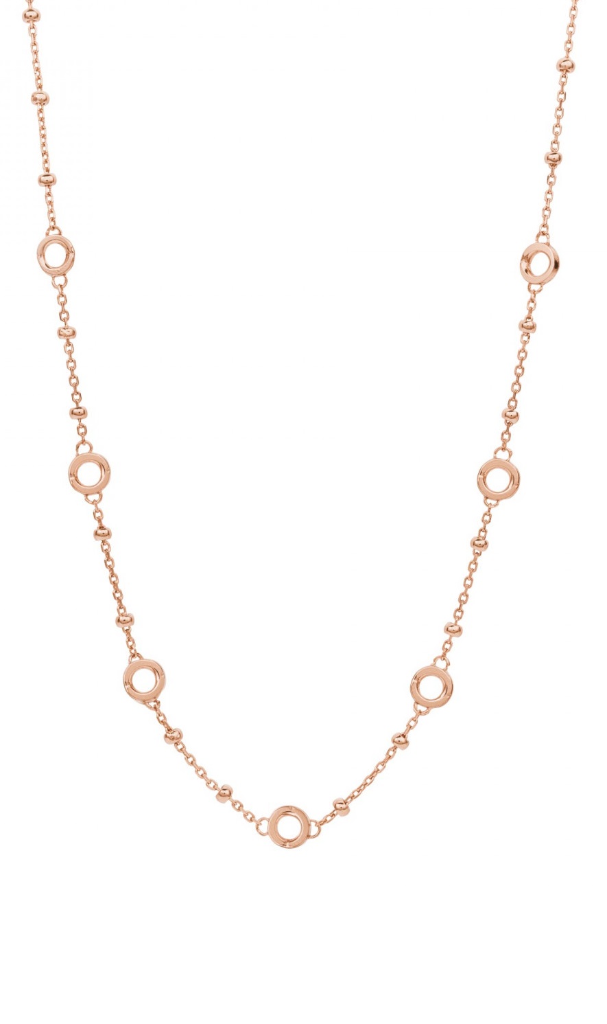 Rosato Módny bronzový náhrdelník s krúžkami na prívesky Storie RZC011