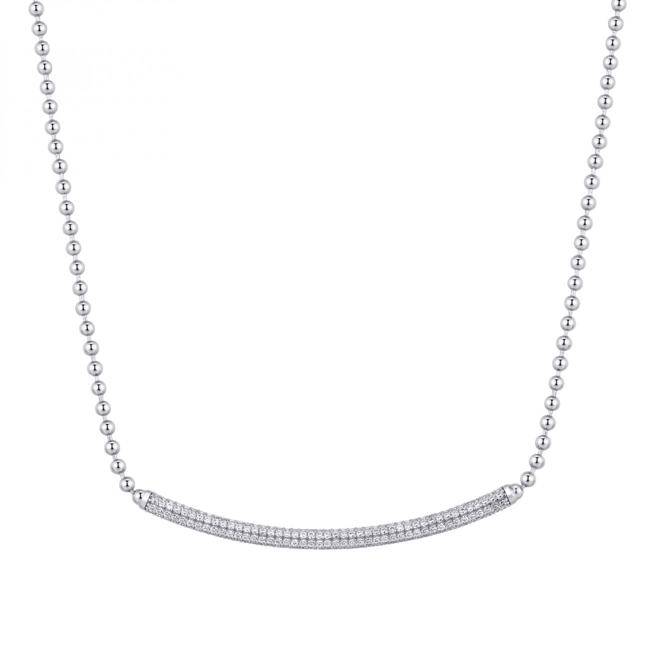 Rosato Očarujúce strieborný náhrdelník so zirkónmi Bianca RZBI01