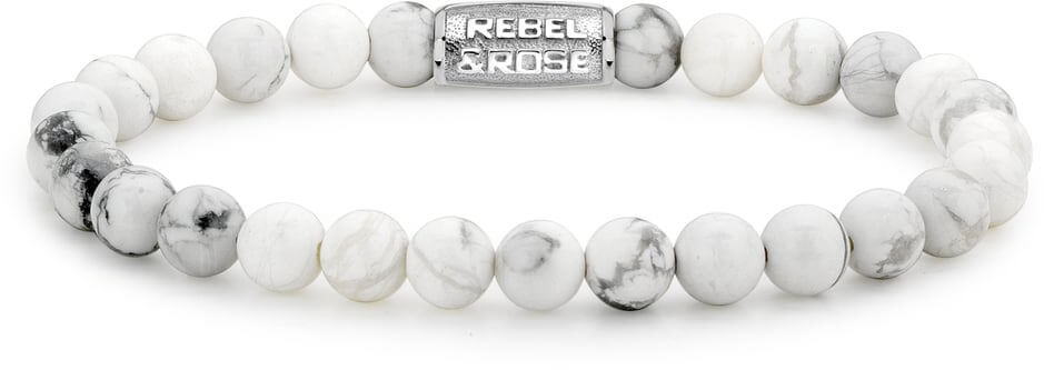 Rebel&Rose Korálkový náramek Virgin White RR-60016-S 19 cm - L