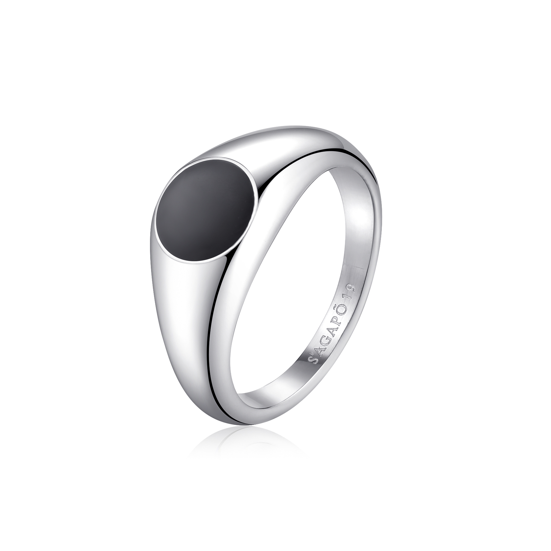 S`Agapõ Moderní ocelový prsten pro muže Ripple SRP36 59 mm