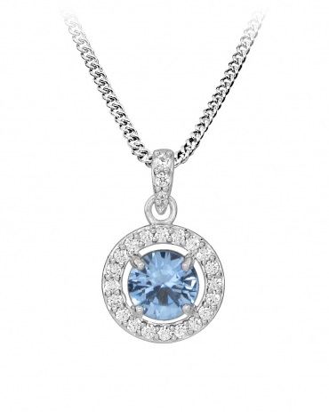 Silver Cat Elegantní stříbrný náhrdelník se zirkony SC489 (řetízek, přívěsek)