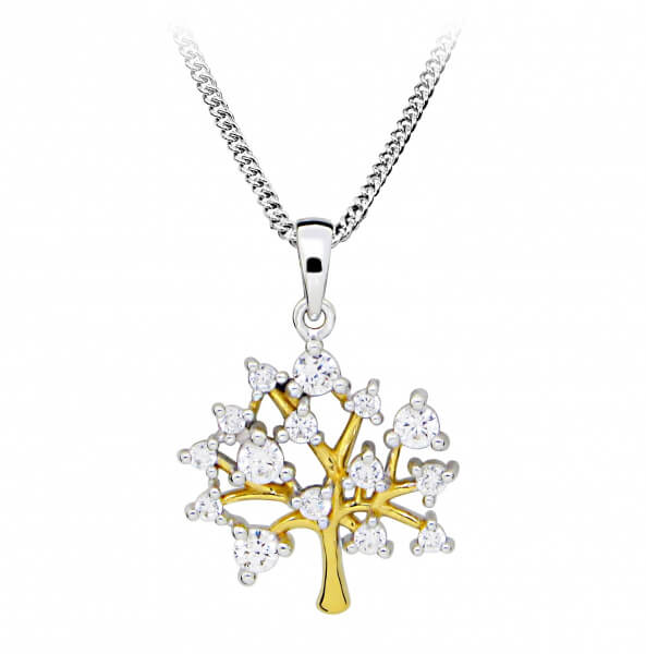 Silver Cat Štýlový bicolor náhrdelník so stromom života SC415