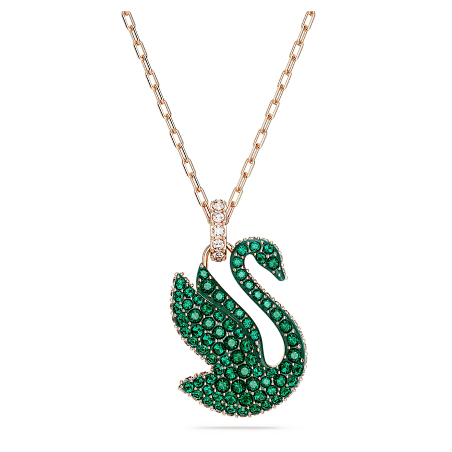 Swarovski -  Něžný bronzový náhrdelník s Labutí Iconic Swan 5650067