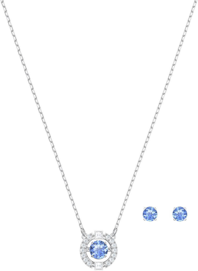 Swarovski -  Souprava šperků s modrými krystaly SPARKLING DANCE 5480485