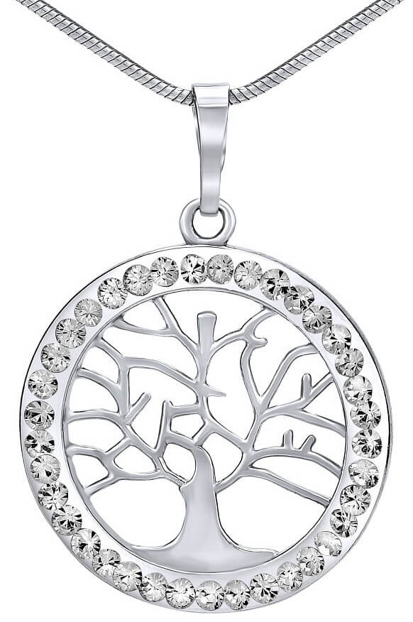 Silvego Stříbrný přívěsek Strom života se Swarovski® Crystals SILVEGOB16088