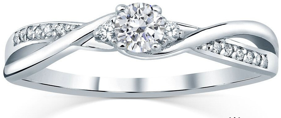 Silvego Stříbrný prsten s krystaly Swarovski FNJR085sw 51 mm