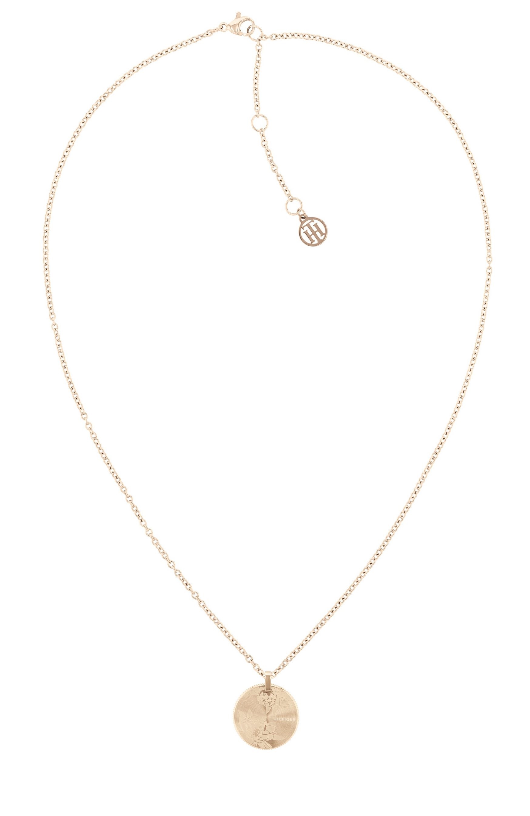 Tommy Hilfiger Elegantný bronzový náhrdelník s príveskom 2780591