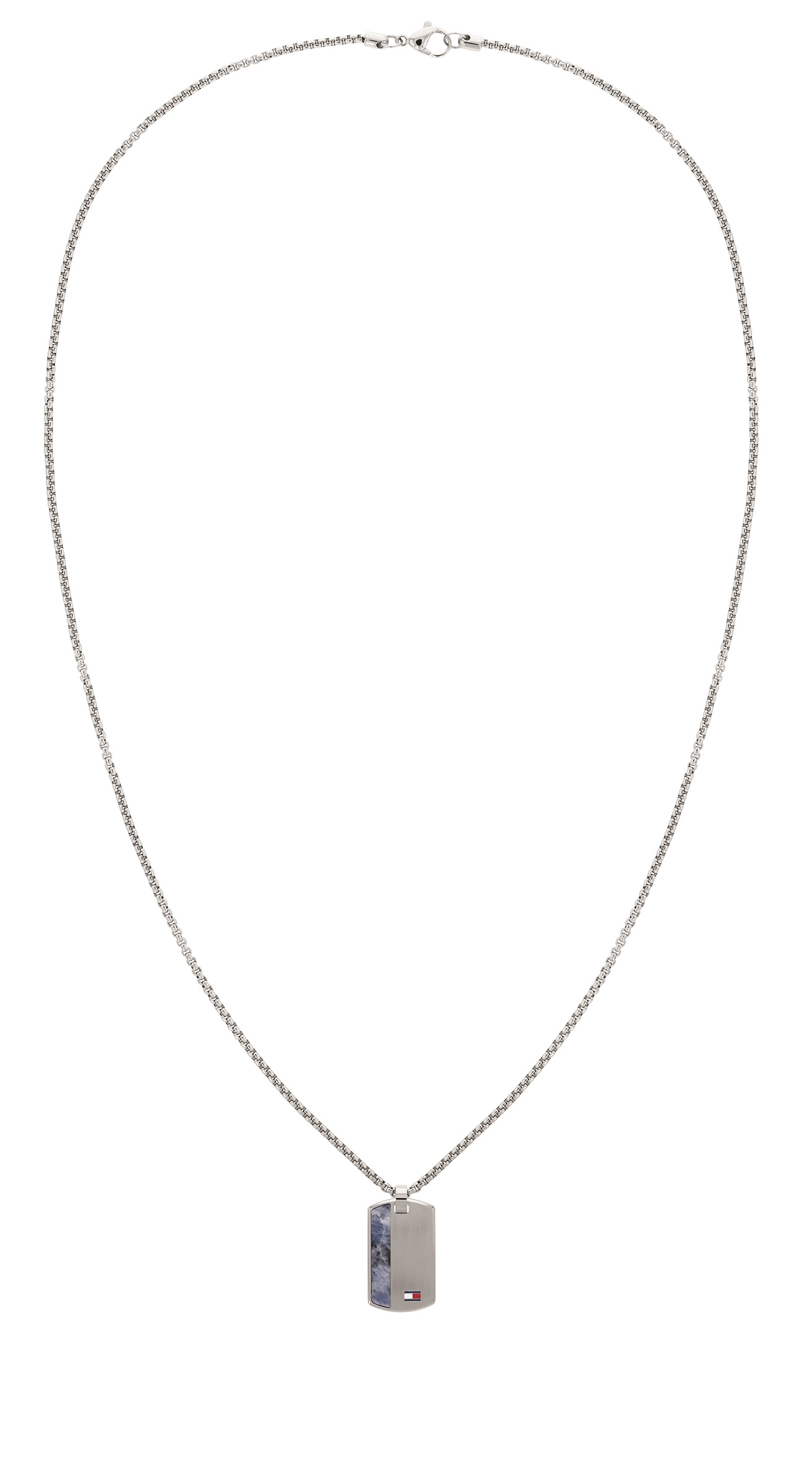 Tommy Hilfiger Moderný oceľový náhrdelník s vojenskou známkou 2790437