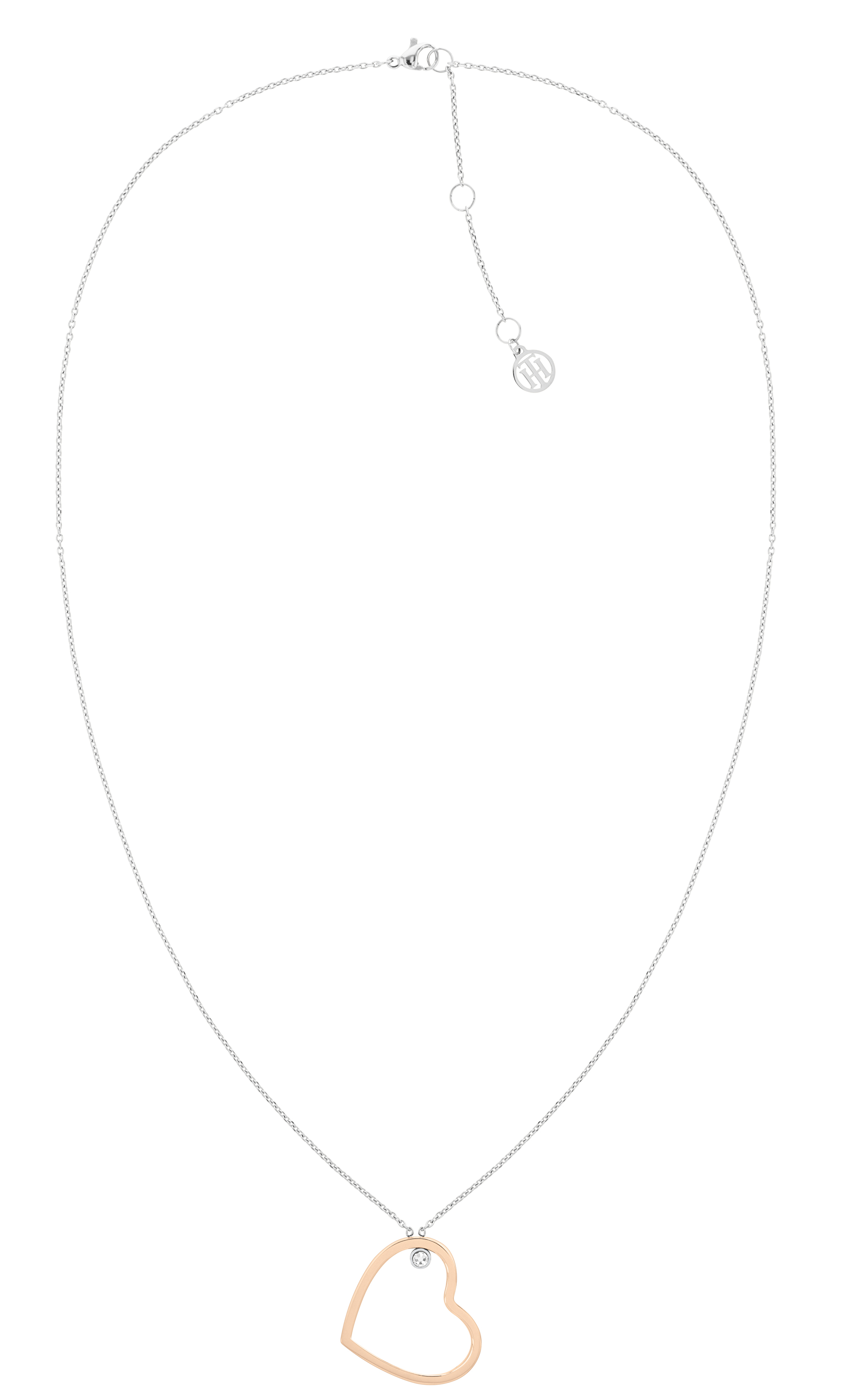 Tommy Hilfiger Slušivý bicolor náhrdelník so srdiečkom Minimal Hearts 2780759