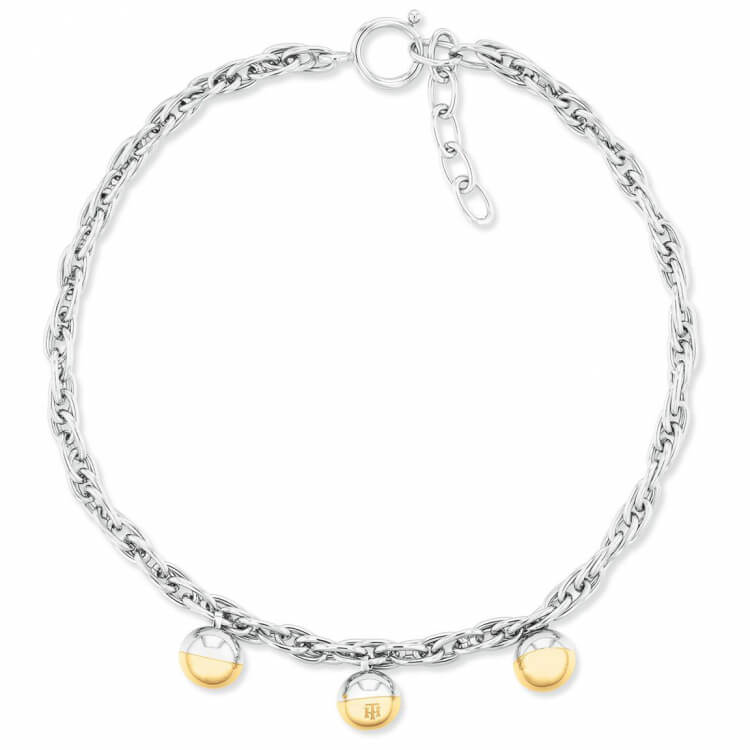 Tommy Hilfiger Štýlový bicolor náhrdelník s príveskami 2780486