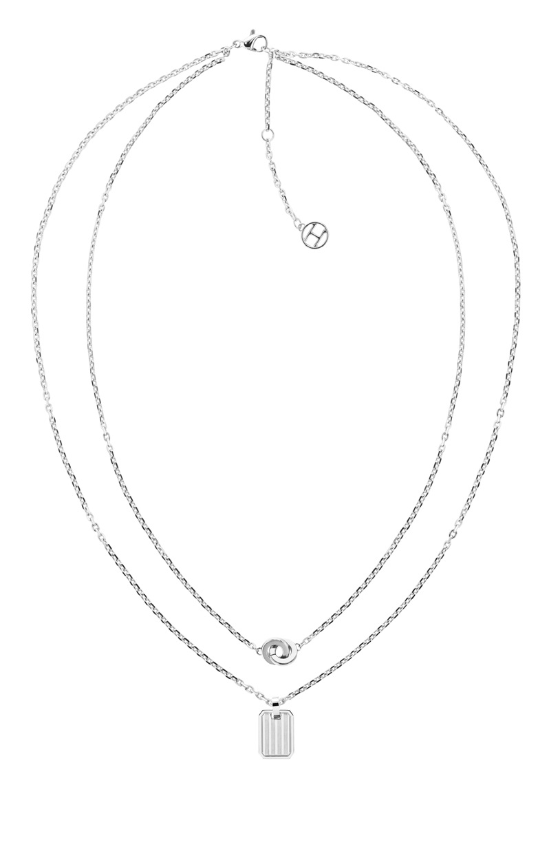 Tommy Hilfiger Stylový dvojitý náhrdelník z oceli 2780715