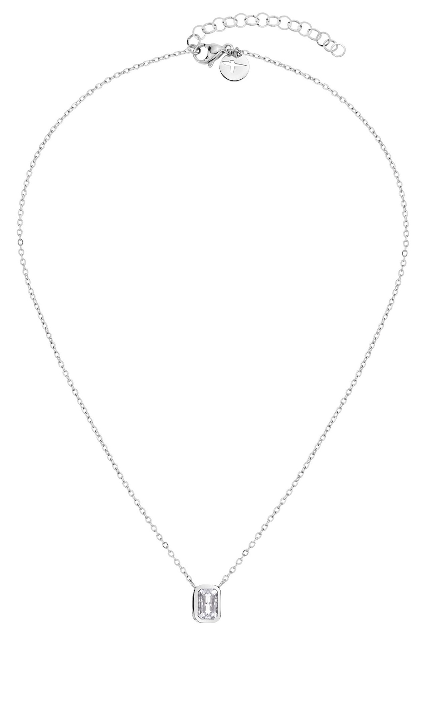 Tamaris Elegantný oceľový náhrdelník so zirkónom TJ-0062-N-45