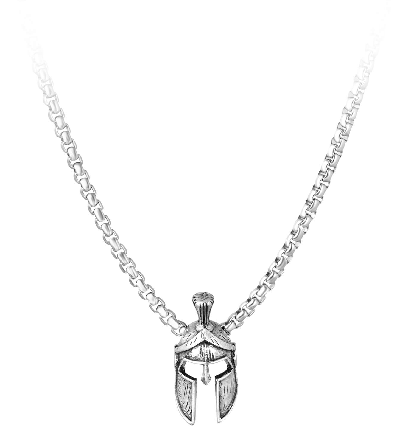 Troli Dizajnový pánsky náhrdelník s rytiersku prilbou